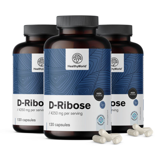 3x D-riboza 850 mg, skupaj 360 kapsul