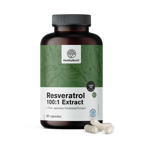 Resveratrol 1000 mg – izvleček 100:1, 60 kapsul