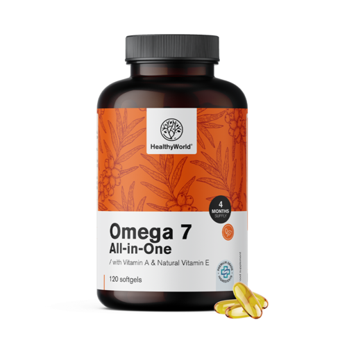 Omega-7 All-in-One, 120 mehkih kapsul
