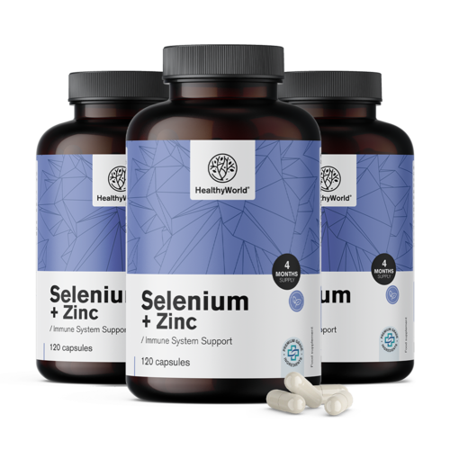 3x Selen + cink, skupaj 360 kapsul