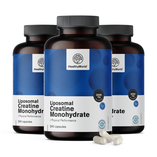 3x Liposomski kreatin monohidrat 3000 mg, skupaj 720 kapsul