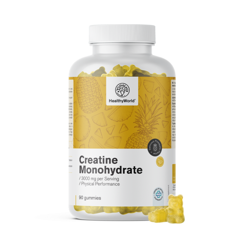 Kreatin monohidrat 3000 mg – ananas, 90 gumi bonbonov