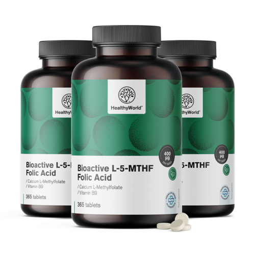 3x Aktivna folna kislina L-5-MTHF, skupaj 1095 tablet