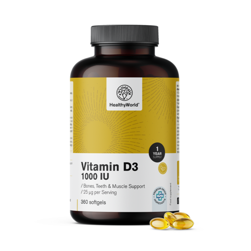 Vitamin D3 1000 i.e, 360 mehkih kapsul