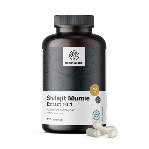 Shilajit Mumie 10:1 v kapsulah
