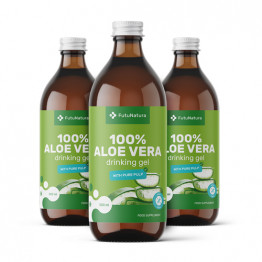3x 100 % aloe vera sok s koščki pulpe, skupaj 1500 ml