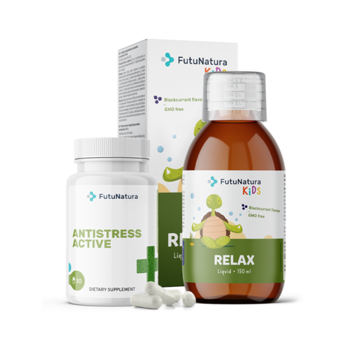 Pomiritev: AntiStress + tekoče prehransko dopolnilo za otroke, komplet