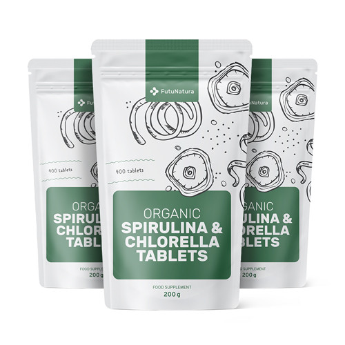 Spirulina + Chlorella tablete