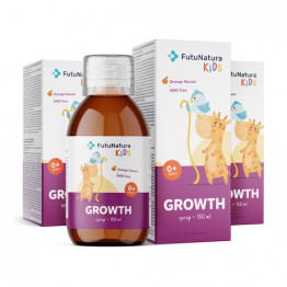 3x GROWTH – Sirup za otroke v obdobju rasti, skupaj 450 ml