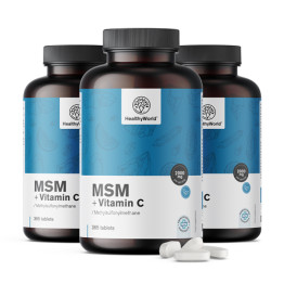 3x MSM 2000 mg – z vitaminom C, skupaj 1095 tablet