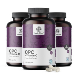 3x OPC – iz grozdnih pešk + vitamin C, skupaj 540 kapsul