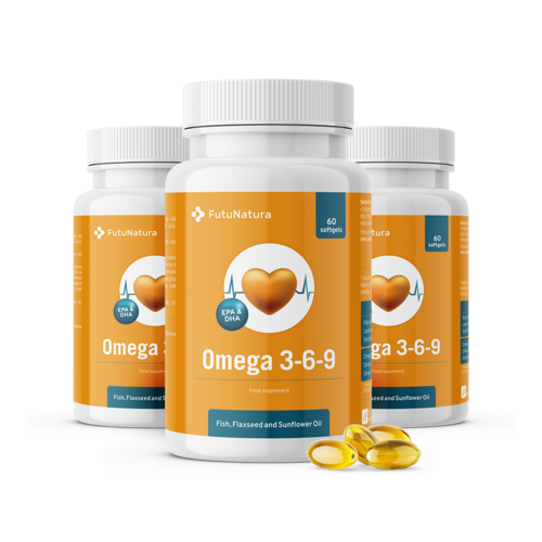 3x Omega 3 6 9, skupaj 180 mehkih kapsul