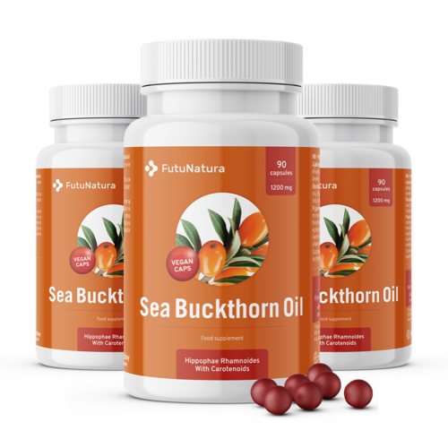 3x Olje rakitovca 1200 mg, skupaj 270 kapsul