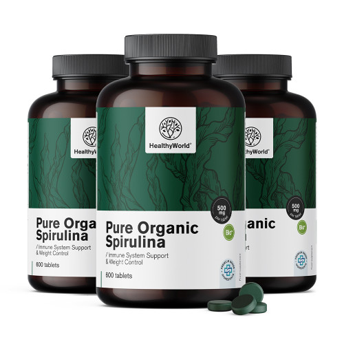 3x BIO Spirulina 500 mg, skupaj 1800 tablet