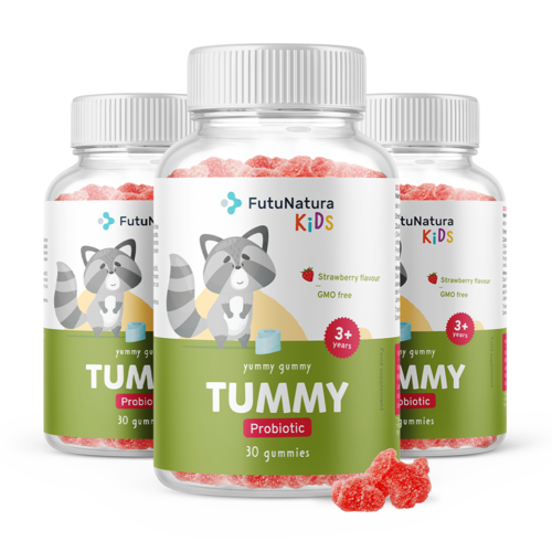 3x TUMMY – Gumiji za otroke za prebavo, skupaj 90 gumi bonbonov