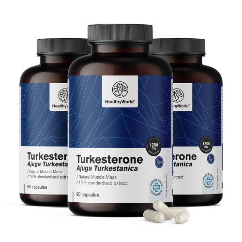 3x Turkesteron 1200 mg, skupaj 270 kapsul