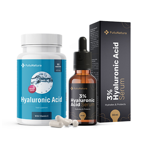 Hialuronski komplet: kapsule + serum, komplet