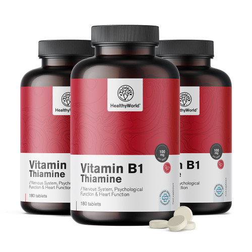 3x Vitamin B1 – tiamin 100 mg, skupaj 540 tablet