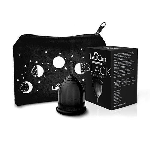 Menstrualna skodelica LaliCup M – črna
