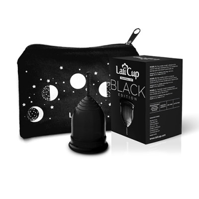 Menstrualna skodelica LaliCup XL – črna