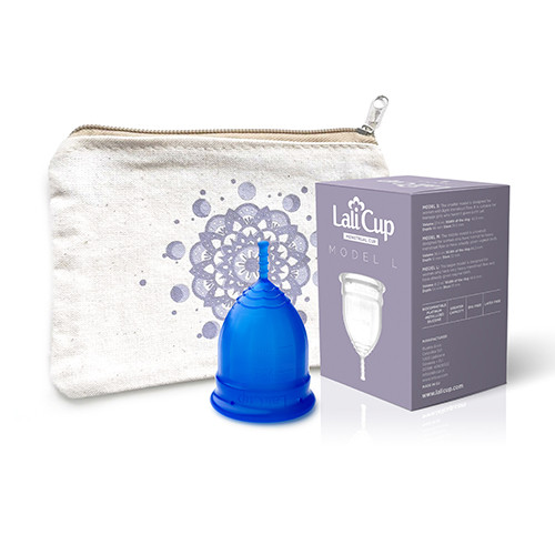 Menstrualna skodelica LaliCup L – modra