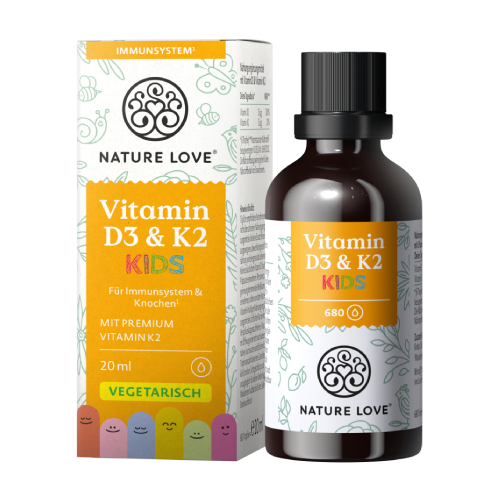 Vitamina D3 in K2 v kapljicah – za otroke, 20 ml