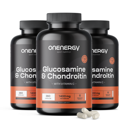 3x Glukozamin + hondroitin 1400 mg, skupaj 1080 kapsul