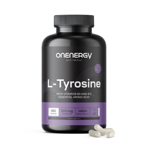 L-Tirozin 500 mg z vitaminoma B3 in B12