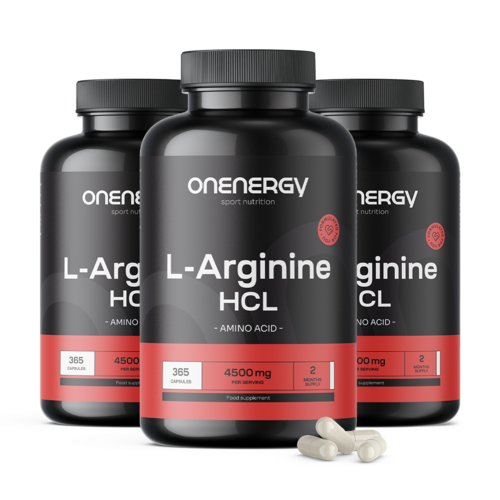 3x L-arginin HCL 4500 mg, skupaj 1095 kapsul