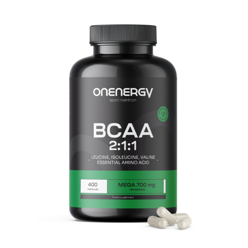 BCAA 2:1:1 Mega 700 mg, 400 kapsul