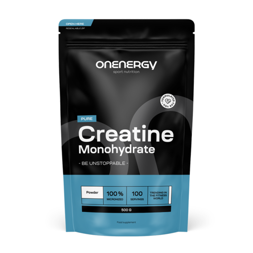 100 % kreatin monohidrat v prahu, 500 g