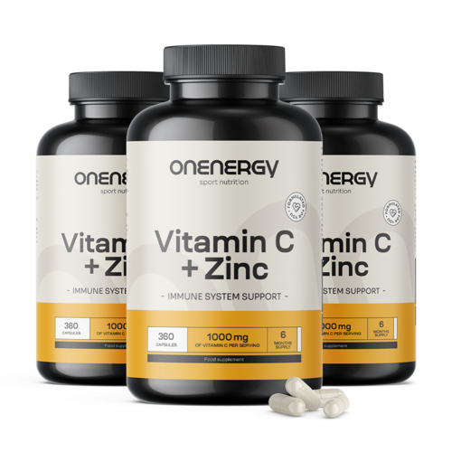 3x Vitamin C + cink, skupaj 1080 kapsul