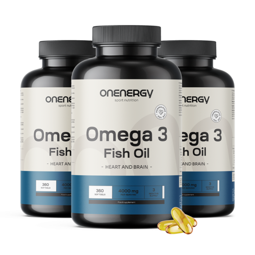 3x Omega-3 1000 mg – iz ribjega olja, skupaj 1080 mehkih kapsul