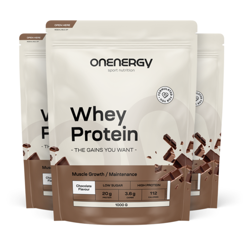 3x Whey proteini iz sirotke – čokolada, skupaj 3000 g