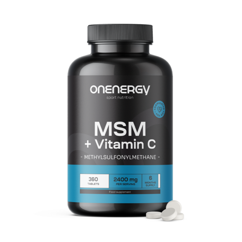 MSM 2400 mg – z vitaminom C, 360 tablet