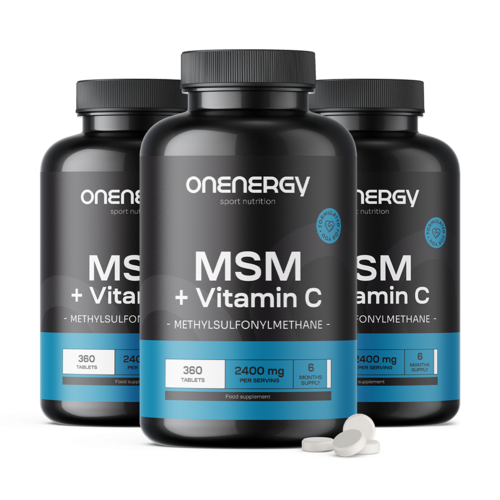 3x MSM 2400 mg – z vitaminom C, skupaj 1080 tablet