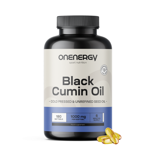 Olje črne kumine 1000 mg, 180 mehkih kapsul
