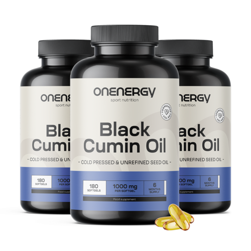 3x Olje črne kumine 1000 mg, skupaj 540 mehkih kapsul