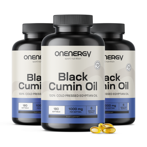 3x Olje črne kumine 1000 mg, skupaj 540 mehkih kapsul