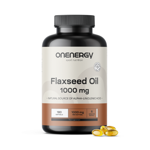 Olje lanenih semen 1000 mg, 180 mehkih kapsul