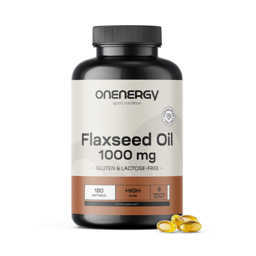 Olje lanenih semen 1000 mg, 180 mehkih kapsul
