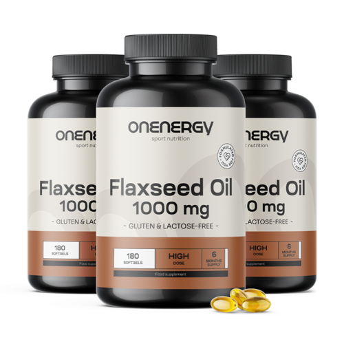 3x Olje lanenih semen 1000 mg, skupaj 540 mehkih kapsul