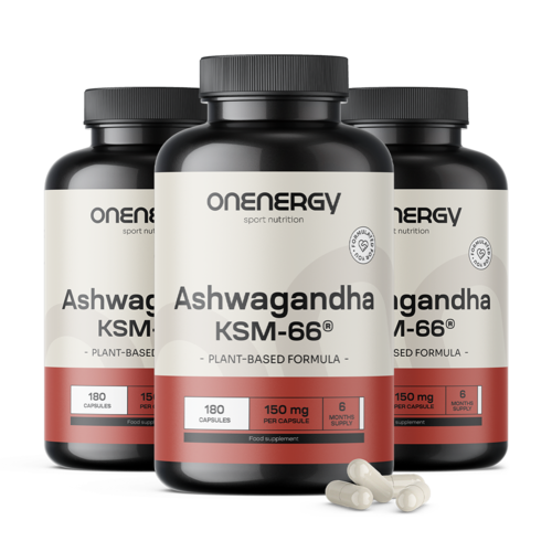 3x Ašvaganda KSM-66®, skupaj 540 kapsul