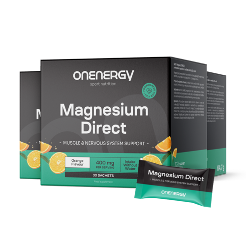3x Magnezij DIRECT 400 mg, skupaj 90 vrečk