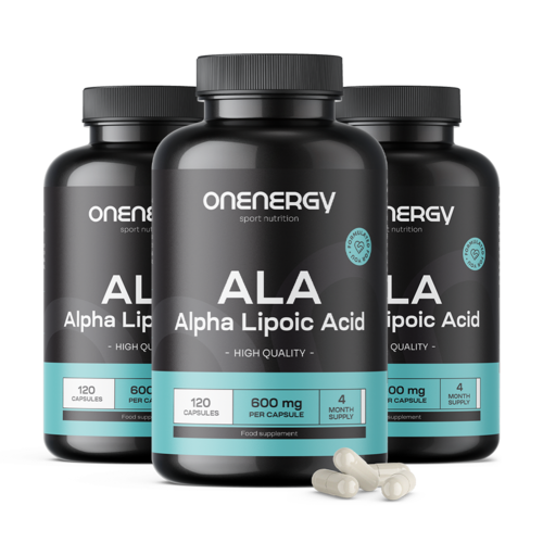 3x ALA – alfa lipoična kislina 600 mg, skupaj 360 kapsul