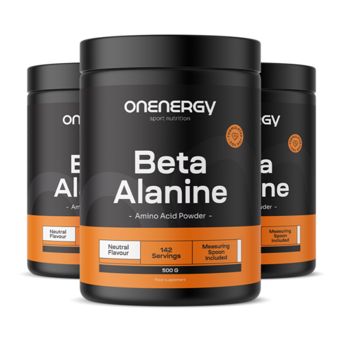 3x Beta-alanin v prahu, skupaj 1500 g