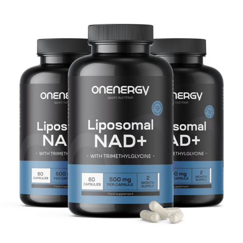 3x Liposomski NAD+ 500 mg – s trimetilglicinom, skupaj 180 kapsul