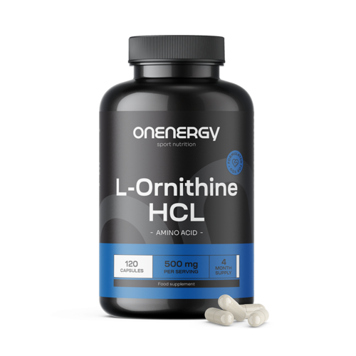 L-ornitin HCL 500 mg, 120 kapsul