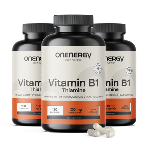 3x Vitamin B1 100 mg, skupaj 360 kapsul
