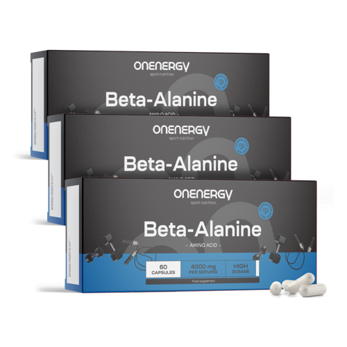 3x Beta-alanin 4000 mg, skupaj 180 kapsul